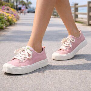 CARIUMA OCA Rose Sneakers Women's 10 M Low Top Canvas Vegan Shoes Sustainable